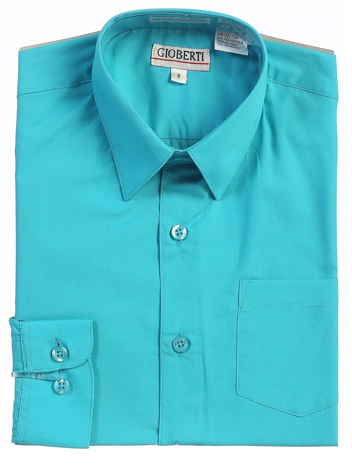 Classic Teal Boys Dress Shirt