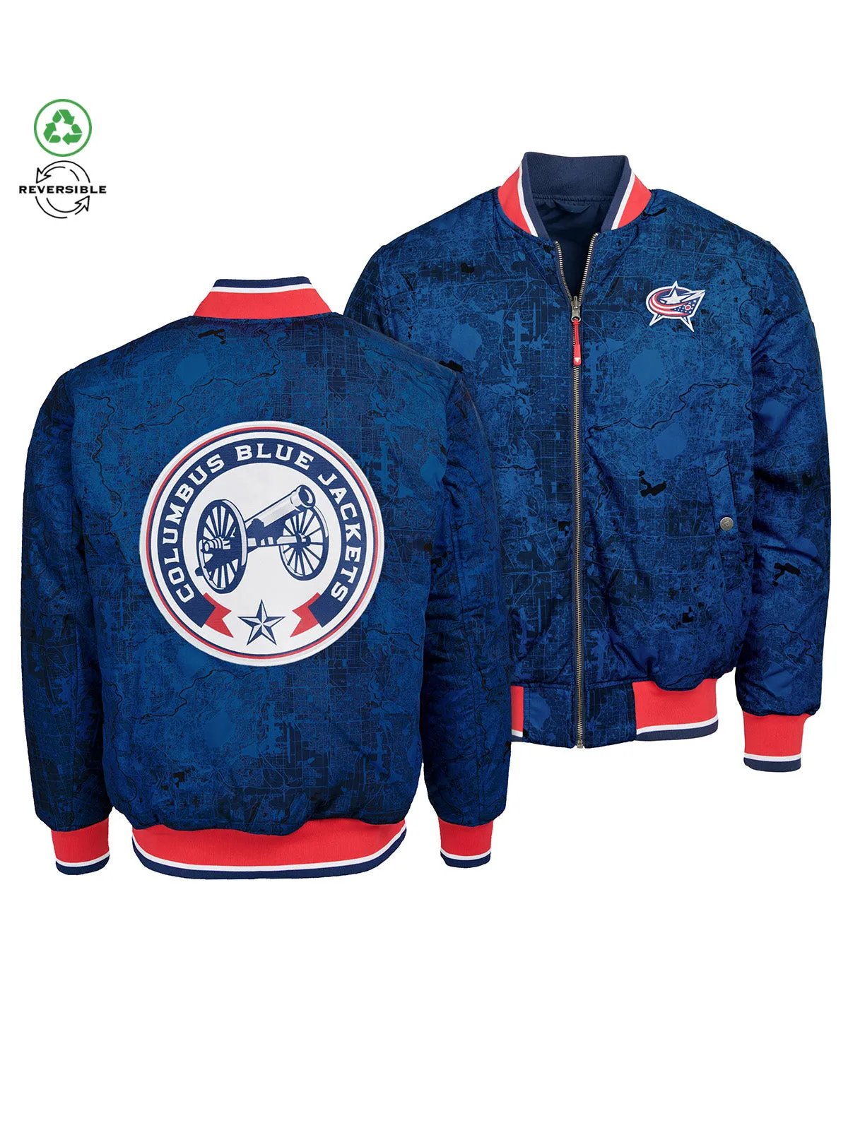 Columbus Blue Jackets Reversible Bomber