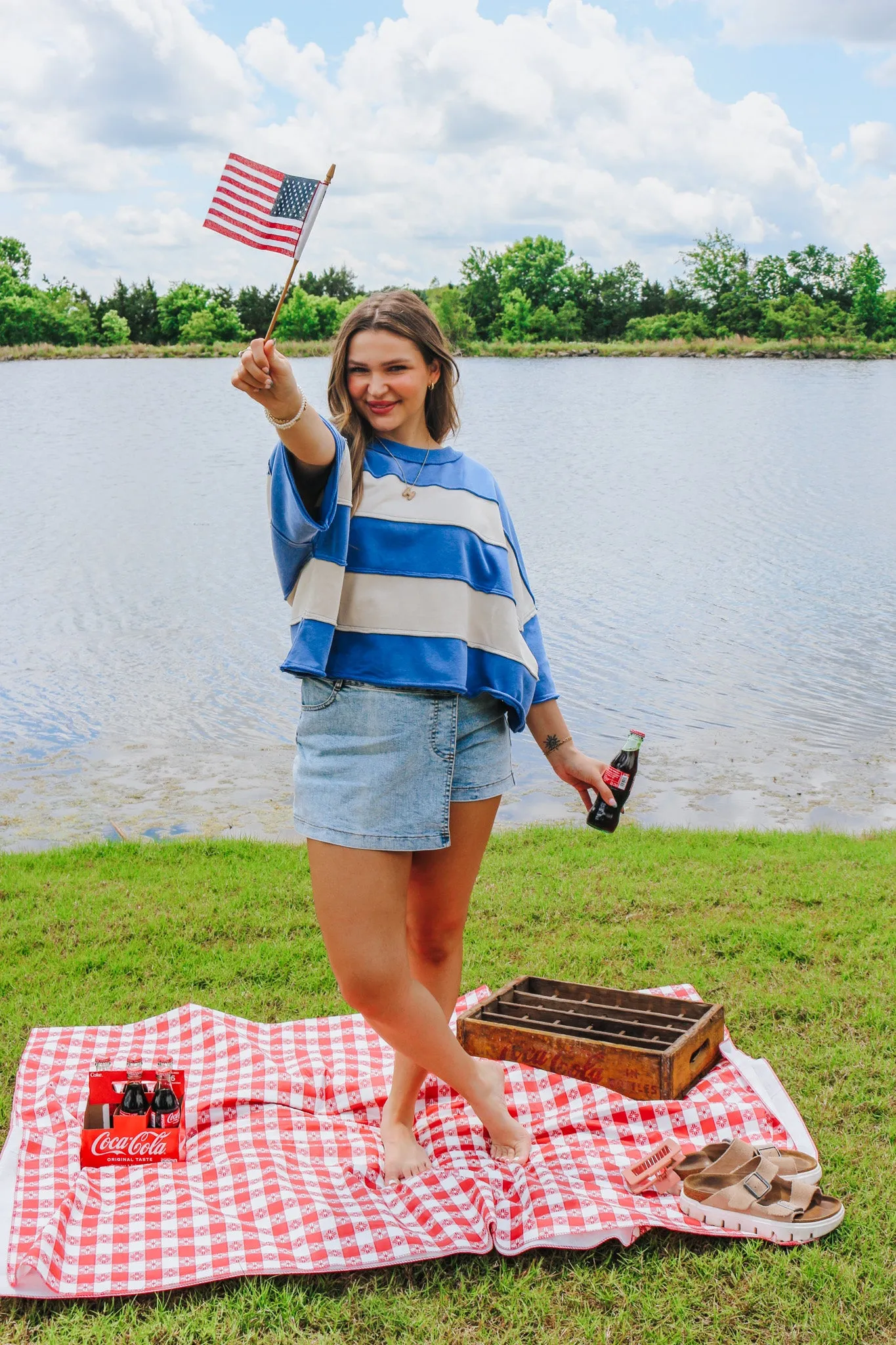 Comforting Times Denim Skort