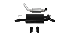 Corsa Performance 21015BLK Jeep JL Axle Back Exhaust 2.5 Inch Dual Rear Exit w/Turn Down Outlets 18 Wrangler JL Touring Black db By Corsa