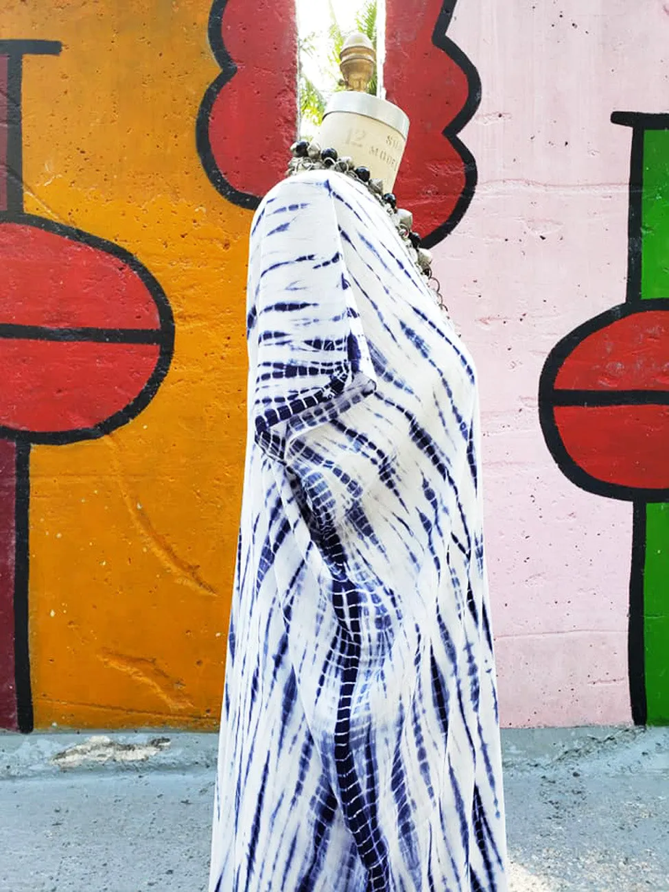 Cotton Shibori Maxi Dress