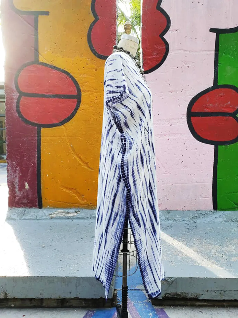 Cotton Shibori Maxi Dress