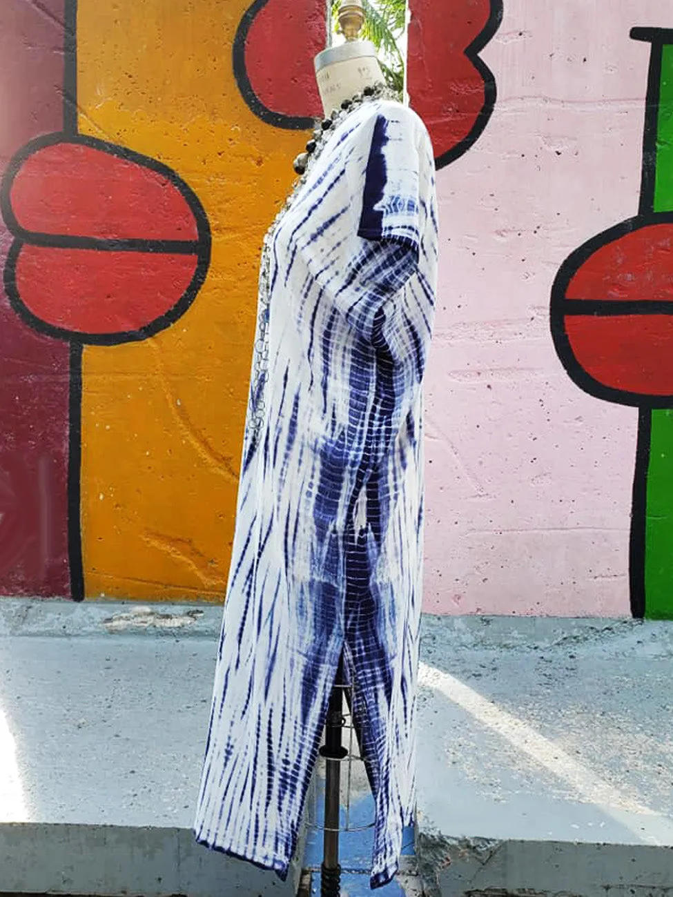 Cotton Shibori Maxi Dress