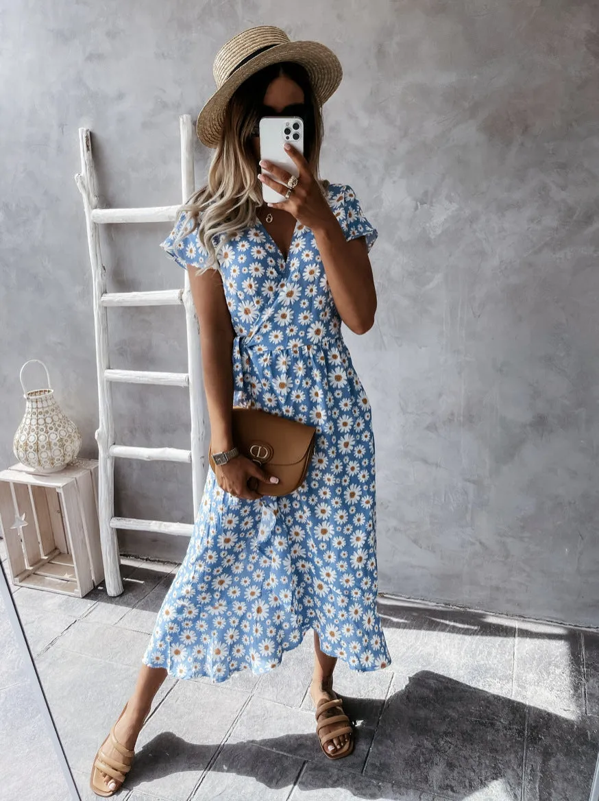 Dancing In The Moonlight Floral Wrap Dress