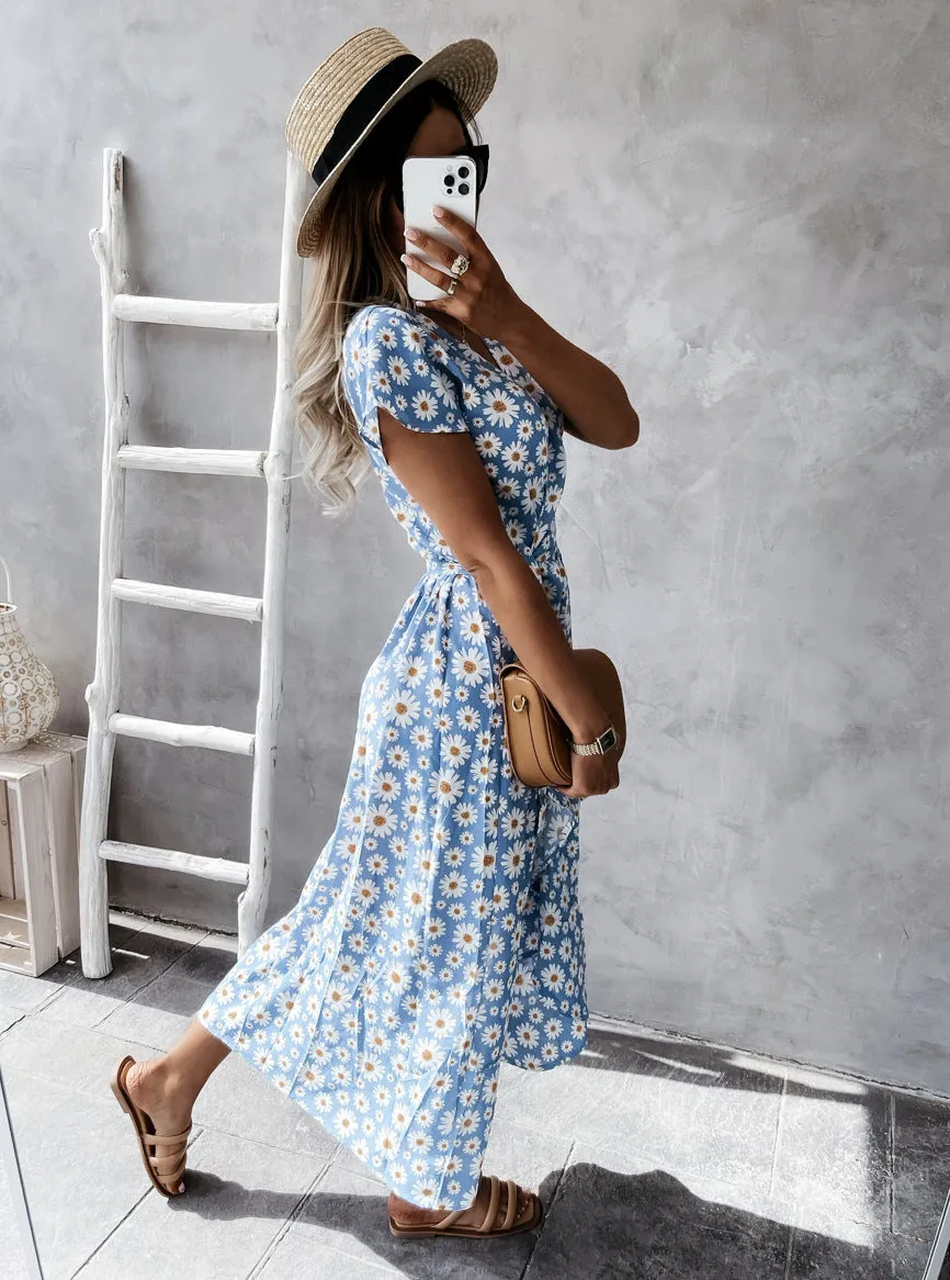 Dancing In The Moonlight Floral Wrap Dress