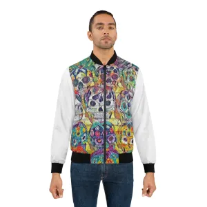 Day of the Day Skull Bomber Jacket (White)