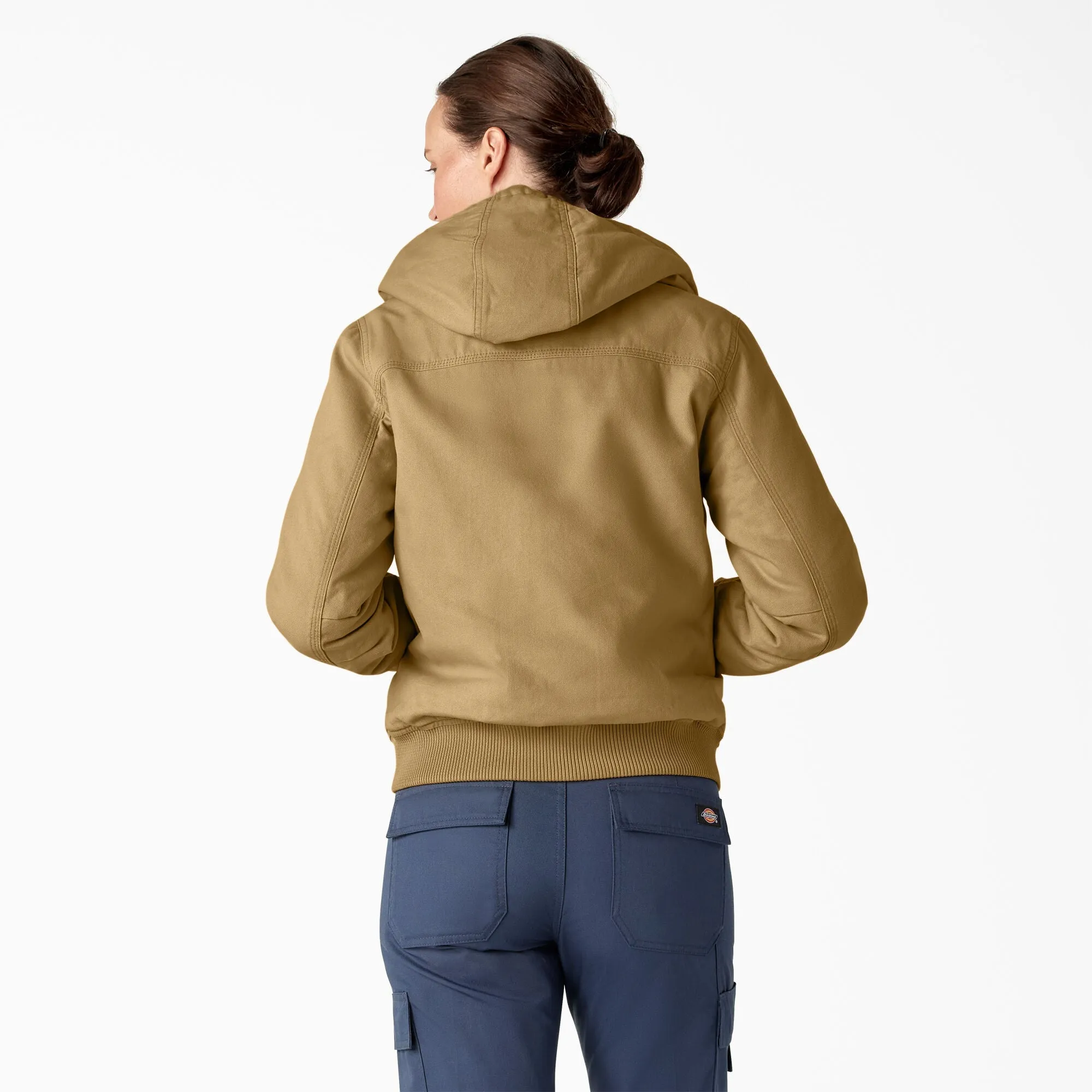 Dickies Womens Sherpa Duck Bomber - Rinsed Nubuck