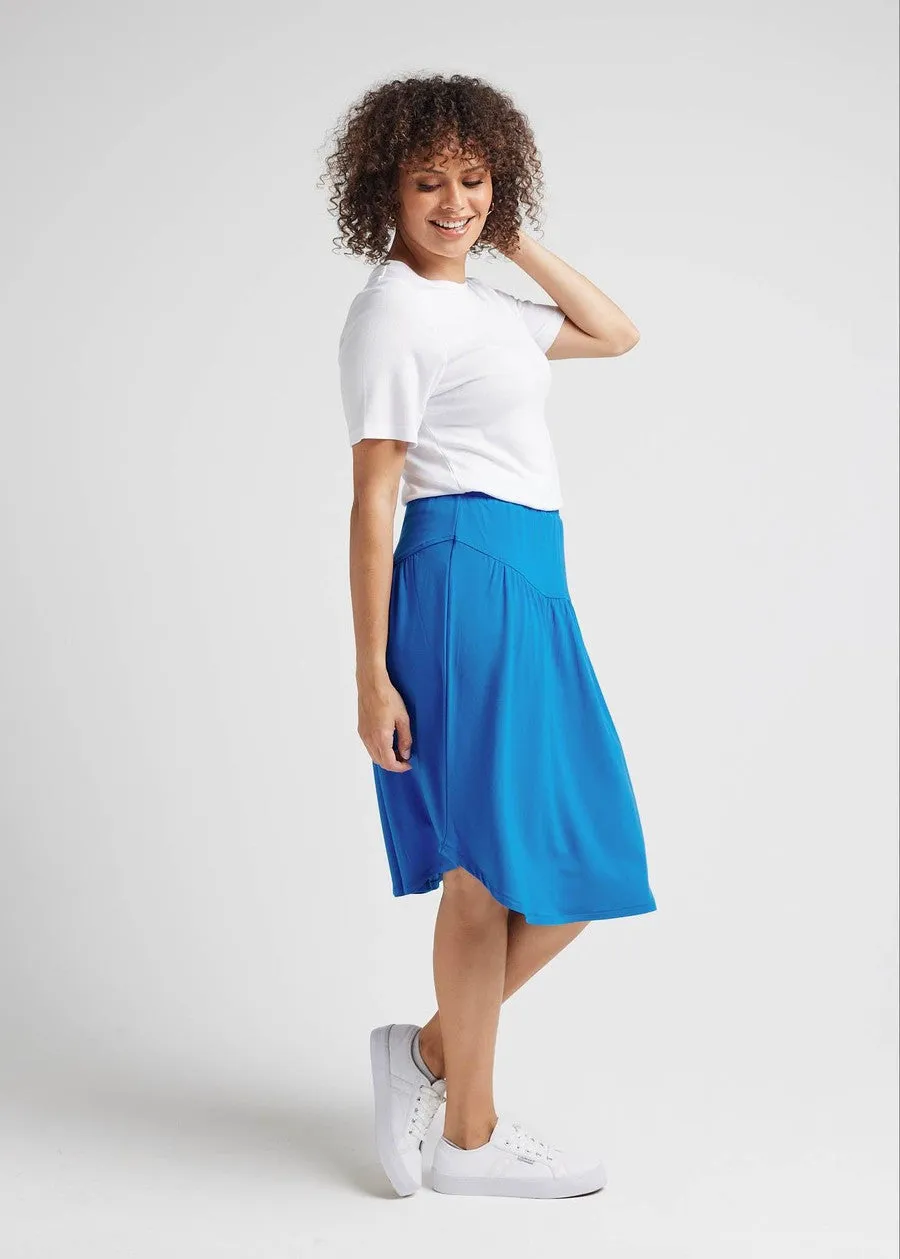 Dionne Bamboo Midi Skirt - Cobalt