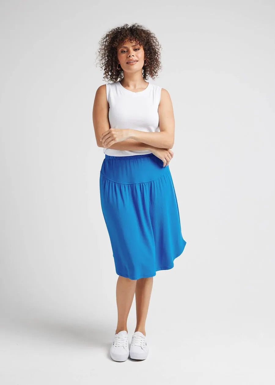 Dionne Bamboo Midi Skirt - Cobalt