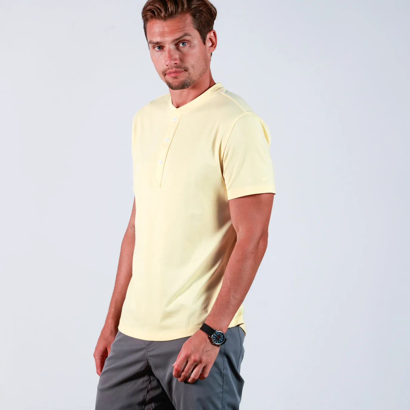 Everyday Henley Short Sleeve in Buttercream