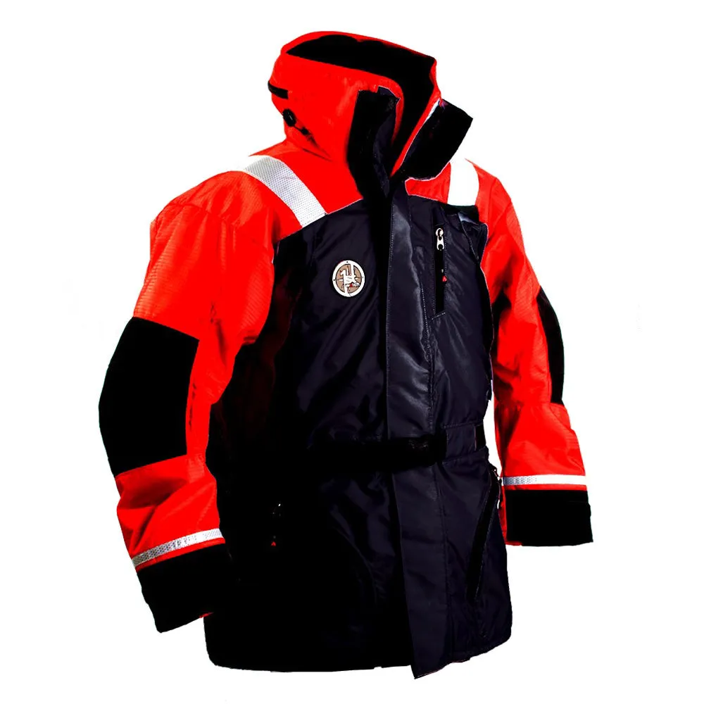 First Watch AC-1100 Flotation Coat - Hi-Vis Orange/Black - Small [AC-1100-OB-S]