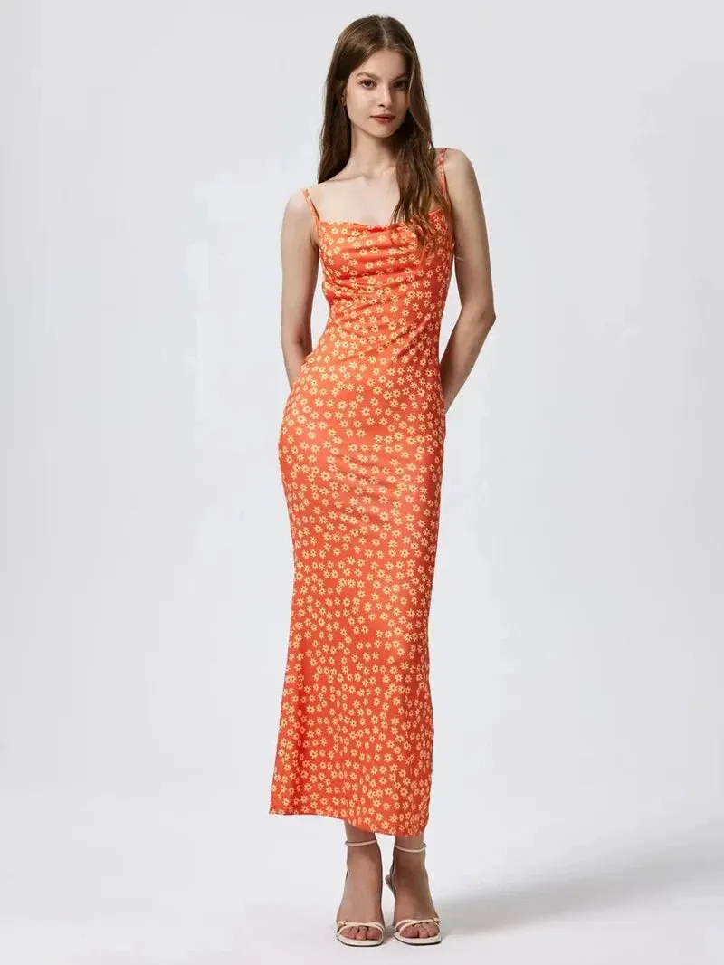 Floral Printed Slimming Dress