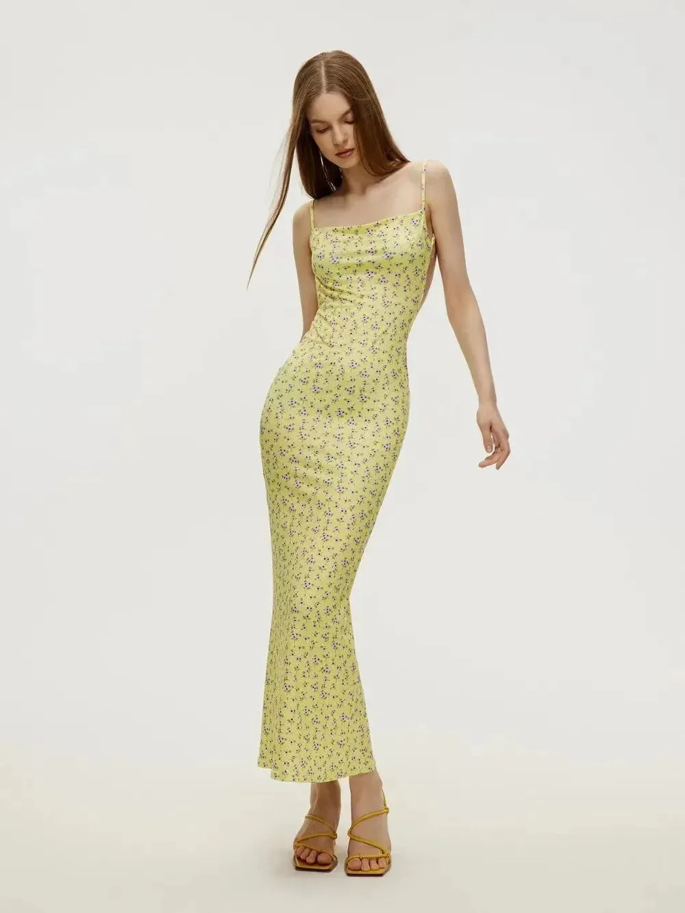 Floral Printed Slimming Dress