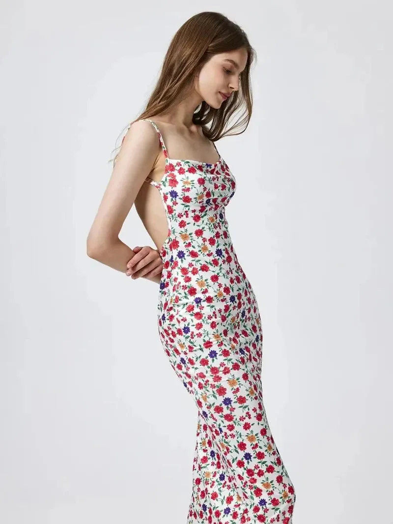 Floral Printed Slimming Dress