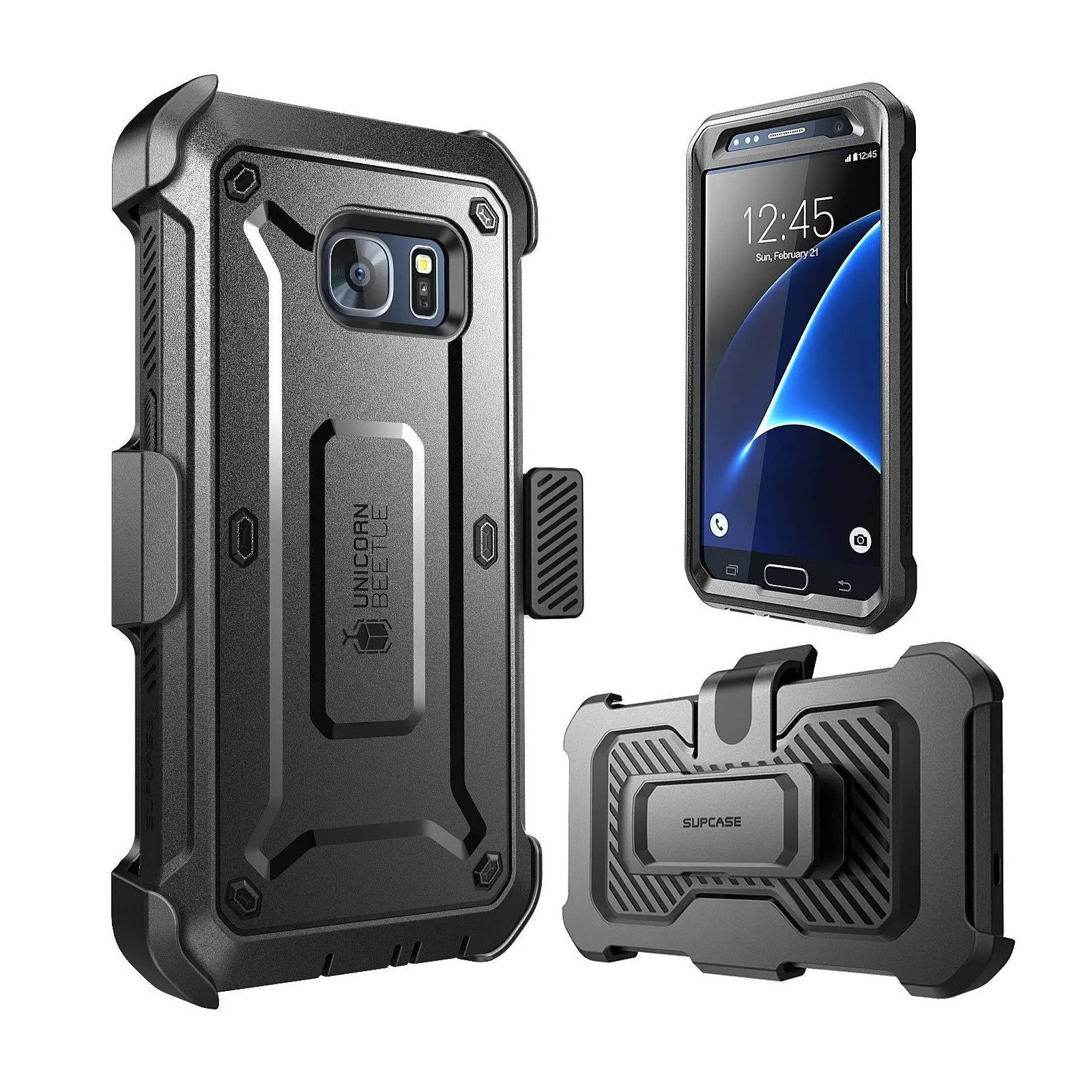 Galaxy S7 Unicorn Beetle Pro Full Body Rugged Holster Case-Black