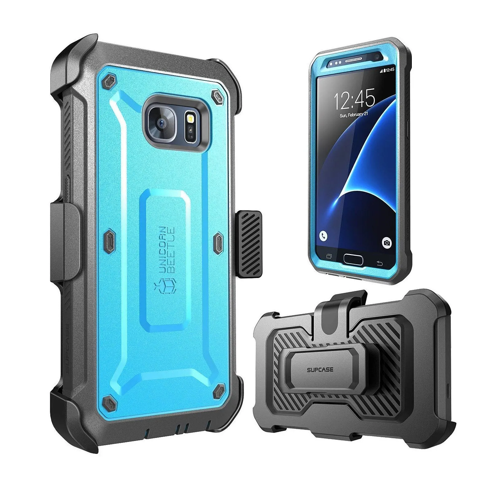 Galaxy S7 Unicorn Beetle Pro Full Body Rugged Holster Case-Blue