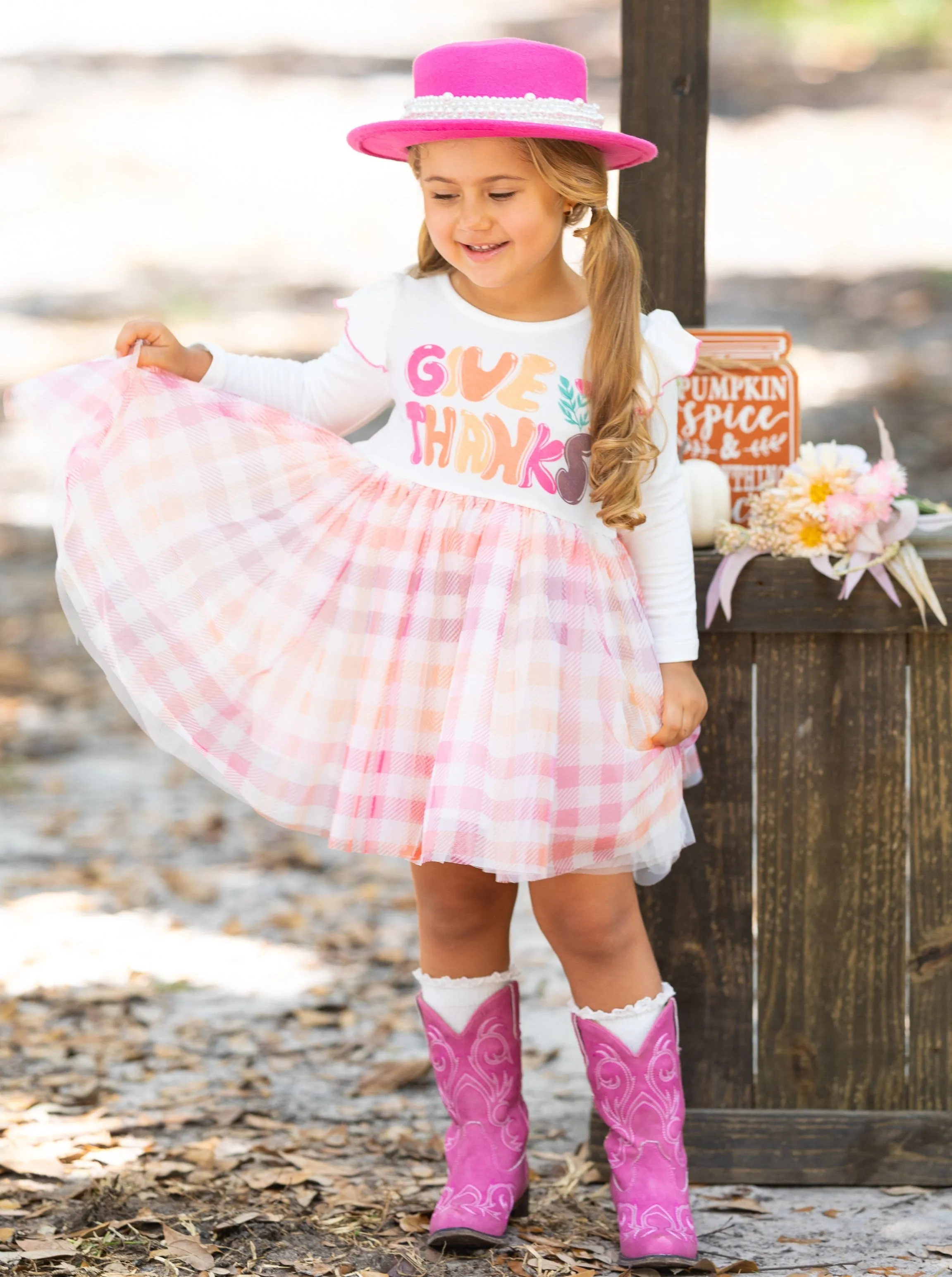 Give Thanks Ruffle Tutu Dress