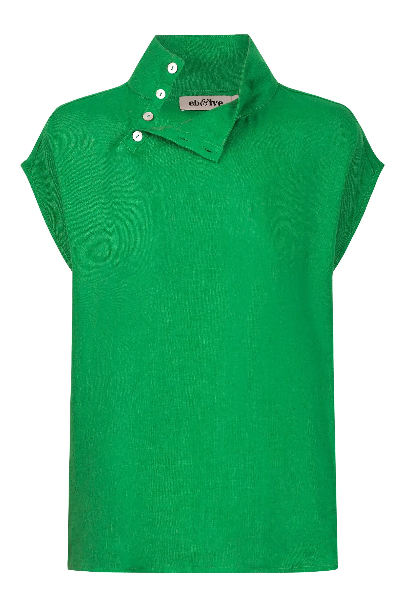 Halcyon Button Top - Emerald