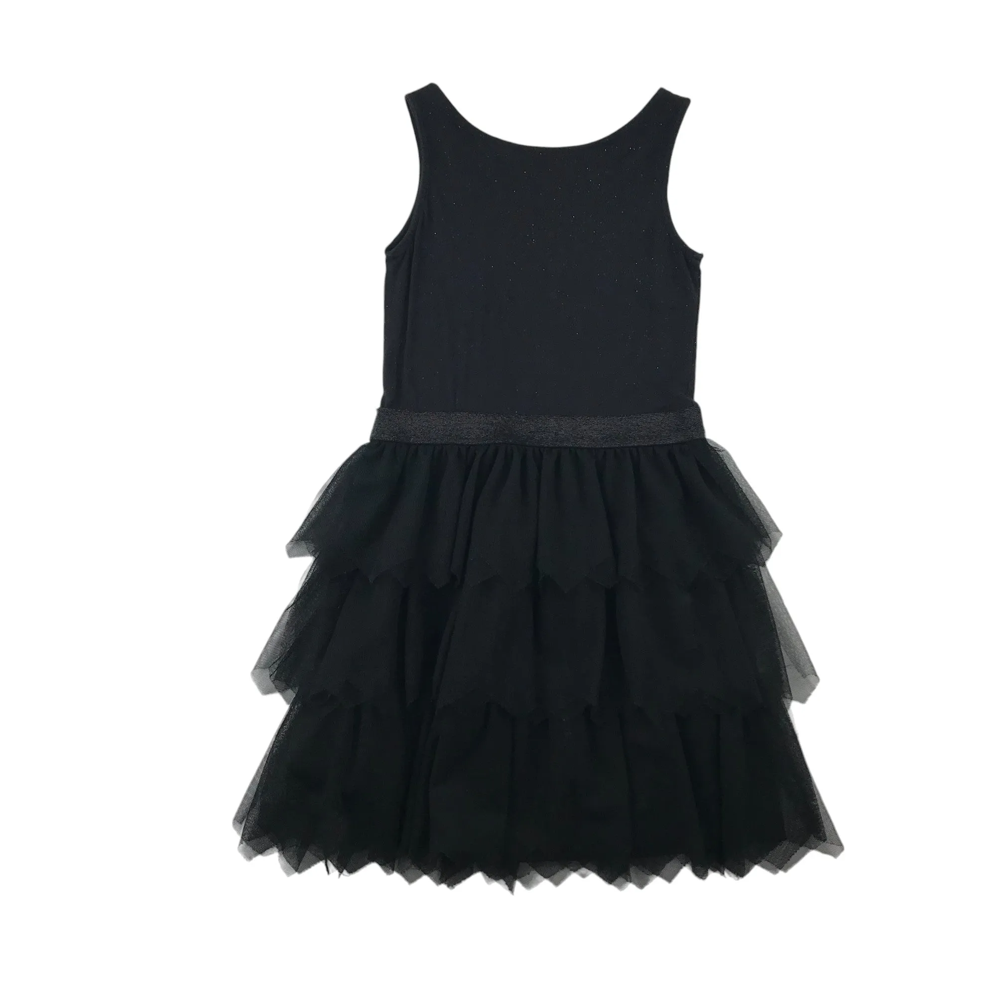 H&M dress 9-10 years black layered mesh skirt