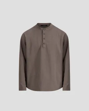 Henley shirt rayon - EBONY GREY