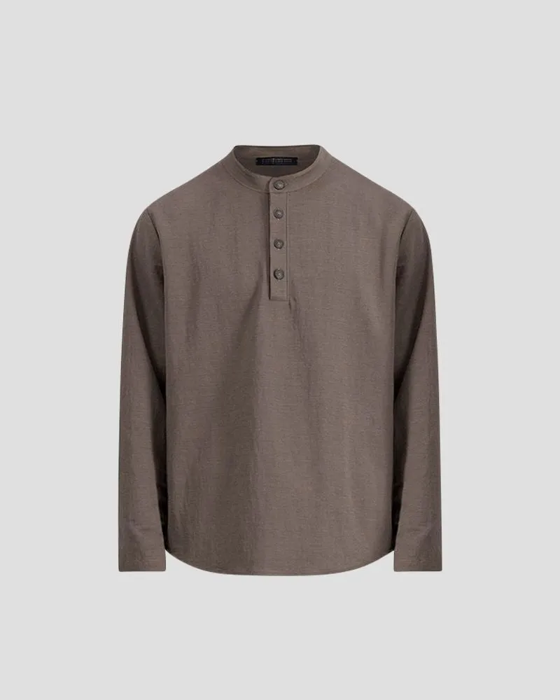 Henley shirt rayon - EBONY GREY