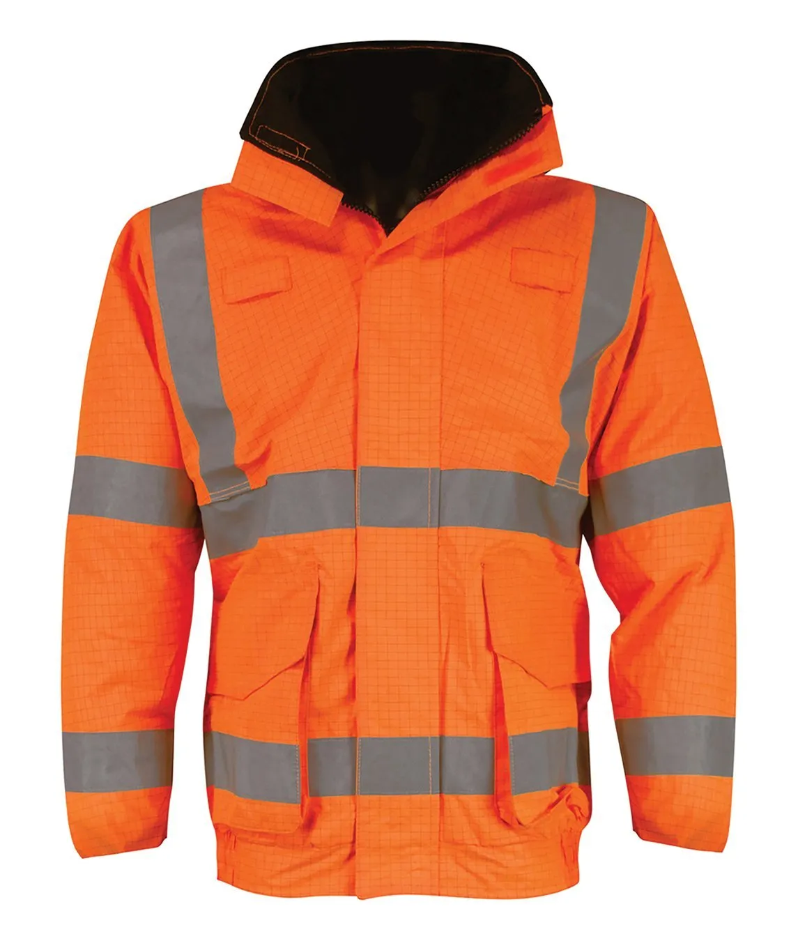 Hi Vis Orange Bomber Flame Retardant Anti-static Jacket - GEYSER