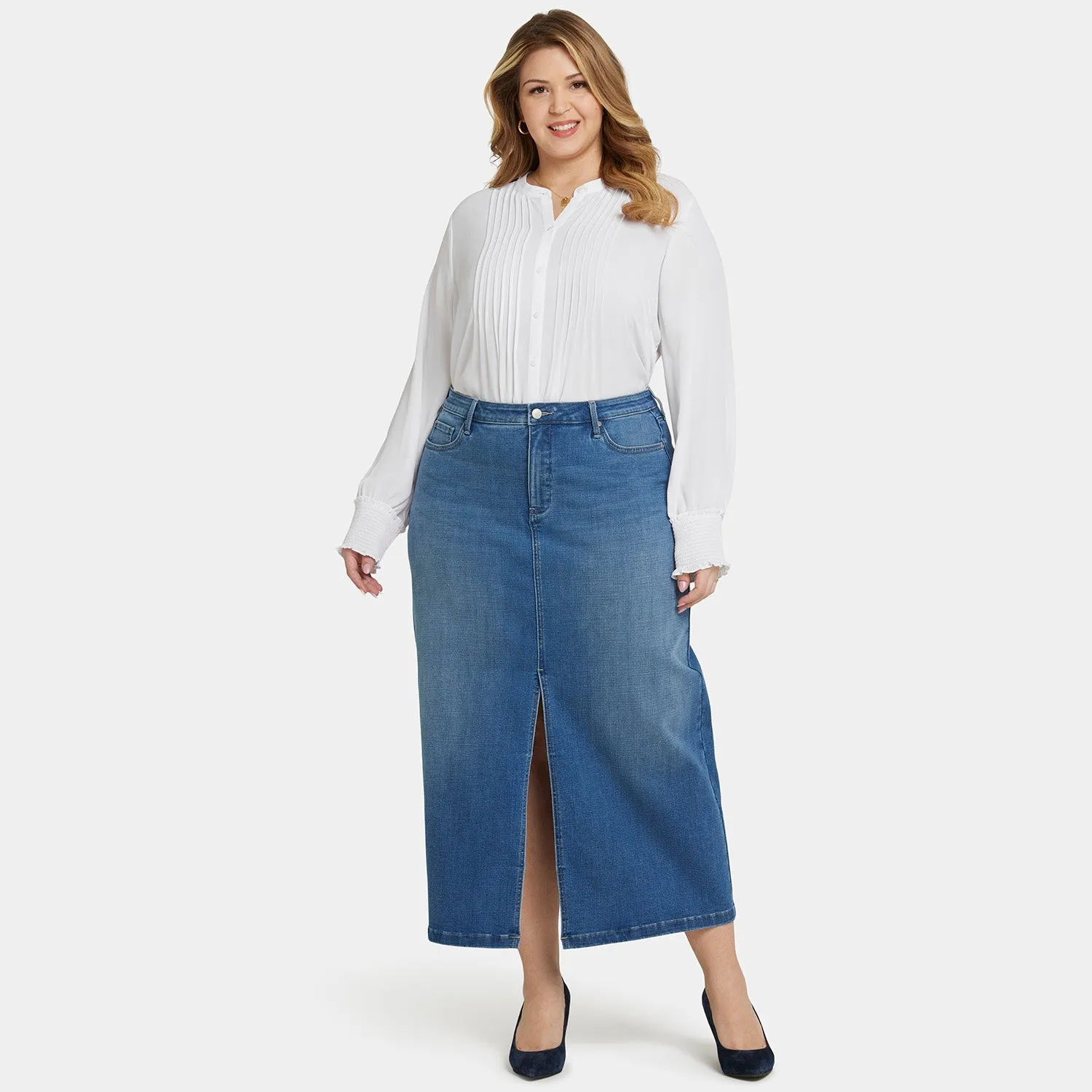 High Rise Long Skirt In Plus Size - Fairmont