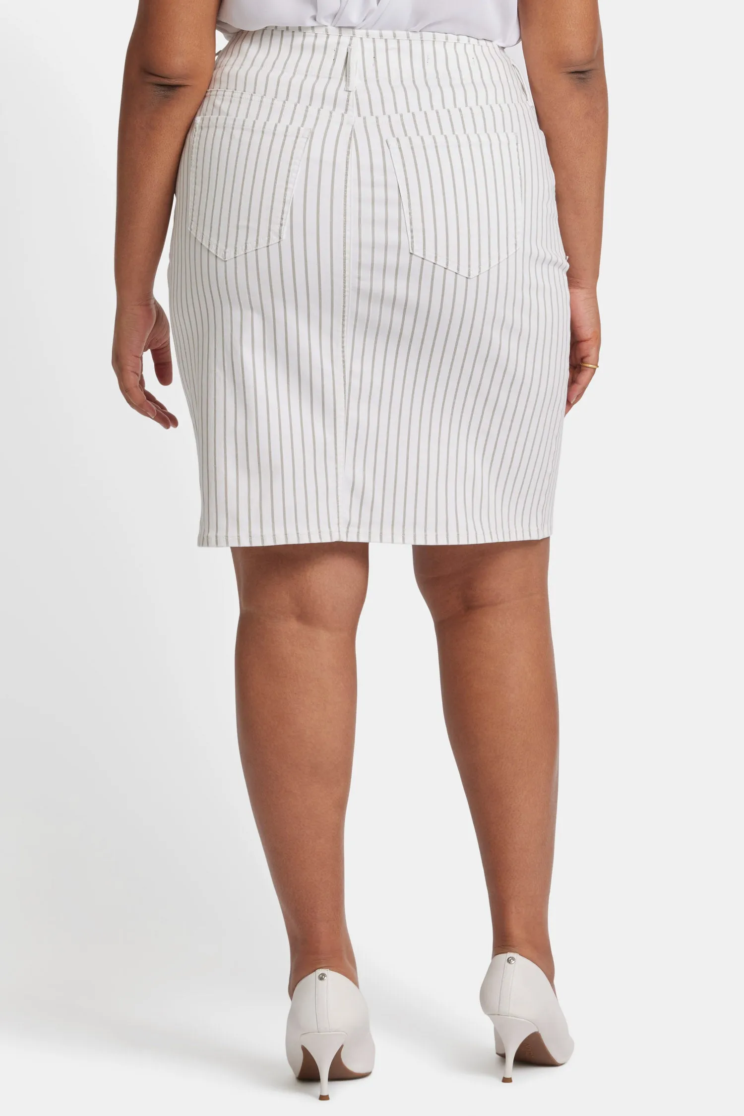 High Waist Skirt In Plus Size - Beach Cruise Stripe