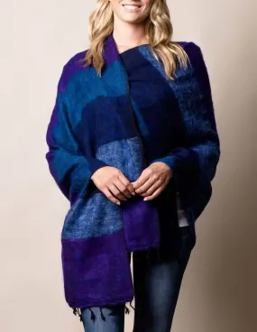 Himalayan Yak Wool Wrap - Blue