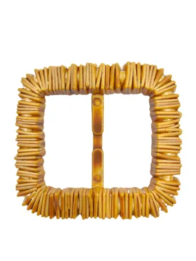 Imitation Raffia Adjustable Square Buckle