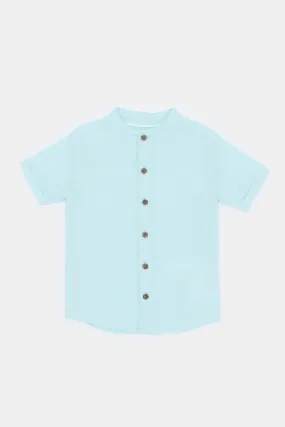 Infant Boys Blue Henley Shirt