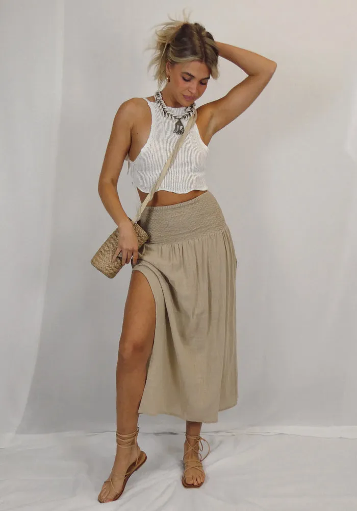 Island Skirt - Almond