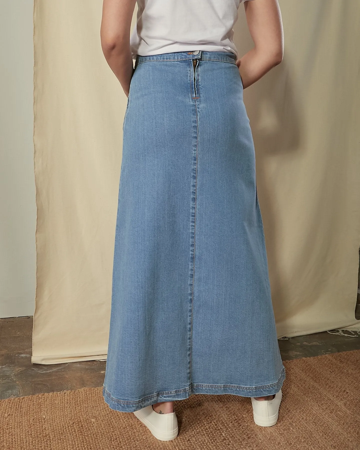 JADE Organic Denim Maxi Skirt