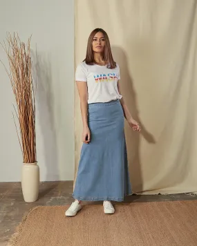 JADE Organic Denim Maxi Skirt