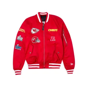 KANSAS CITY CHIEFS X ALPHA X NEW ERA MA-1 BOMBER JACKET