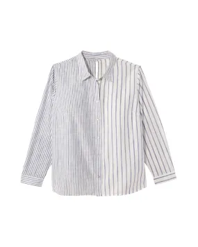 Kennedy Mix Stripe Top | White / Light Blue