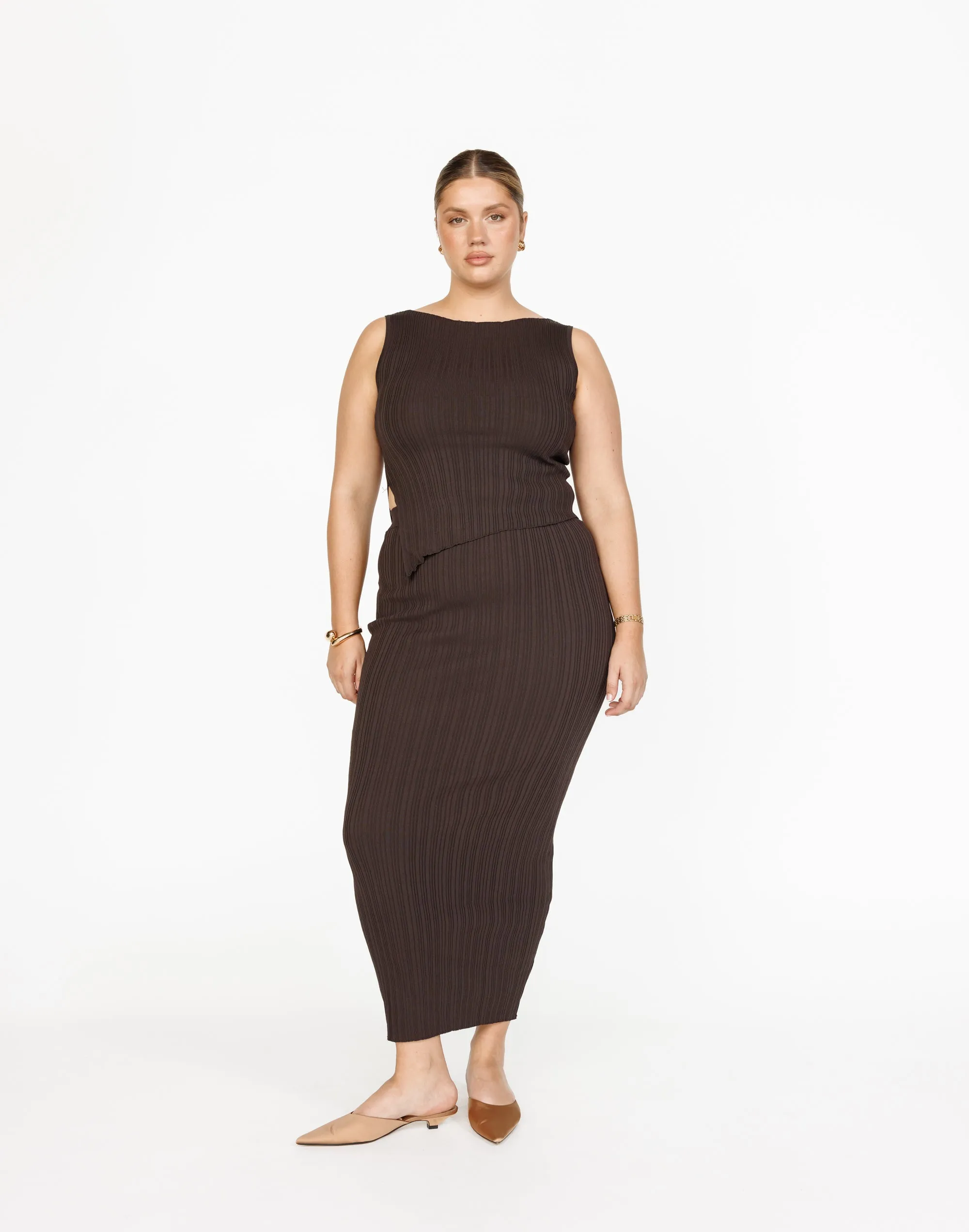 Kienna Maxi Skirt (Chocolate)