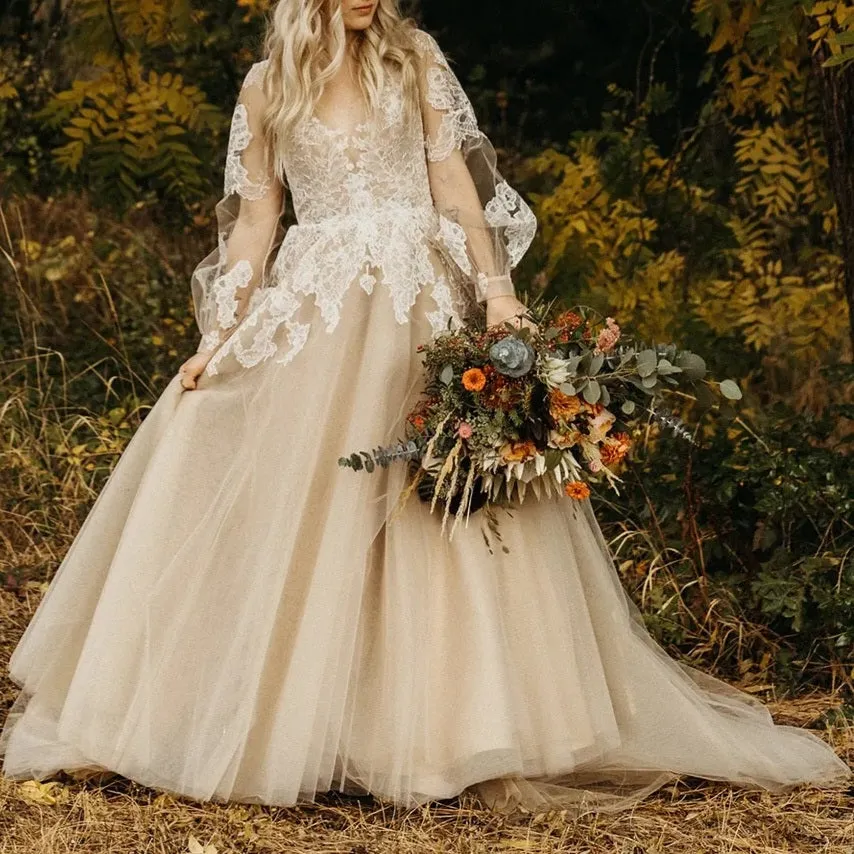 Lace/Tulle Whimsical Wedding Gown All Sizes/Colors