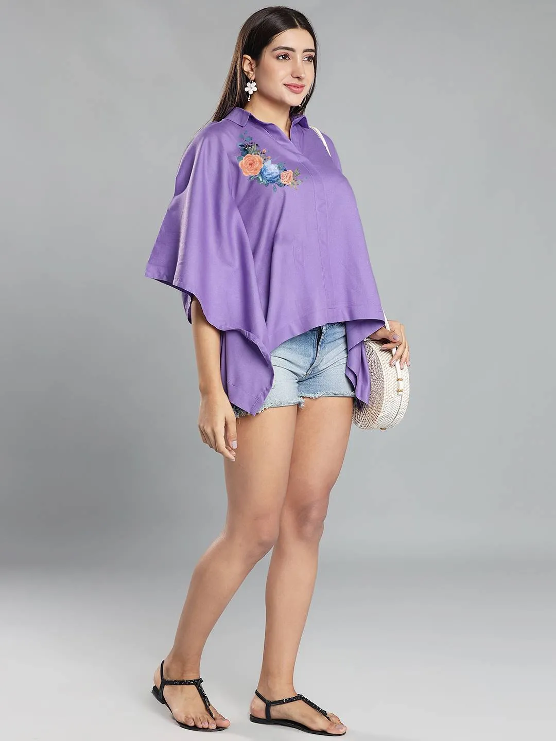 Lavender Kaftan Top - Rangeela