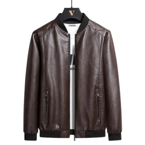 Leather Jacket Bomber Motorcycle Jacket Men Biker Leather Baseball Jacket Plus Fashion Causal Jaqueta Masculino 2023