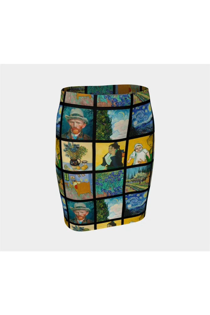 Let's Gogh Fitted Skirt