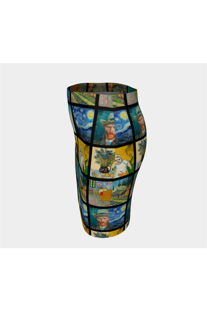 Let's Gogh Fitted Skirt