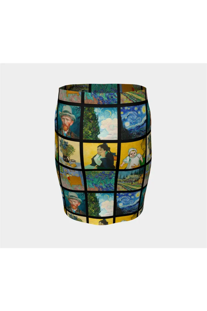 Let's Gogh Fitted Skirt