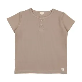 Lil Legs Taupe Boys Boxy Henley