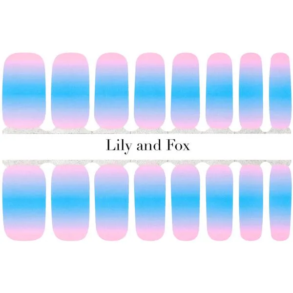 Lily and Fox - Nail Wrap - Bubblegum Sunset