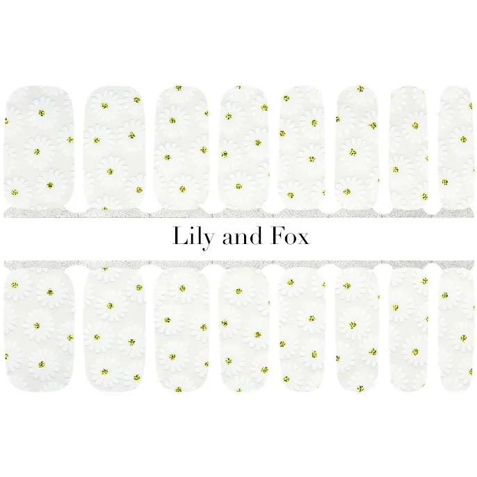 Lily and Fox - Nail Wrap - Daisy Chain Dreaming (Transparent)