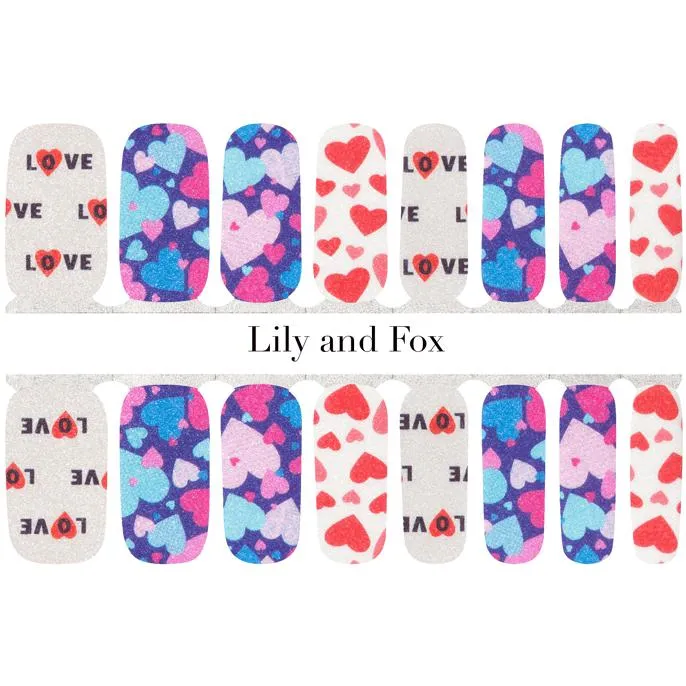 Lily And Fox - Nail Wrap - I Heart You V2