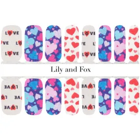 Lily And Fox - Nail Wrap - I Heart You V2