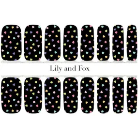 Lily and Fox - Nail Wrap - Sprinkled Hearts