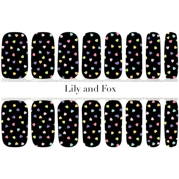 Lily and Fox - Nail Wrap - Sprinkled Hearts